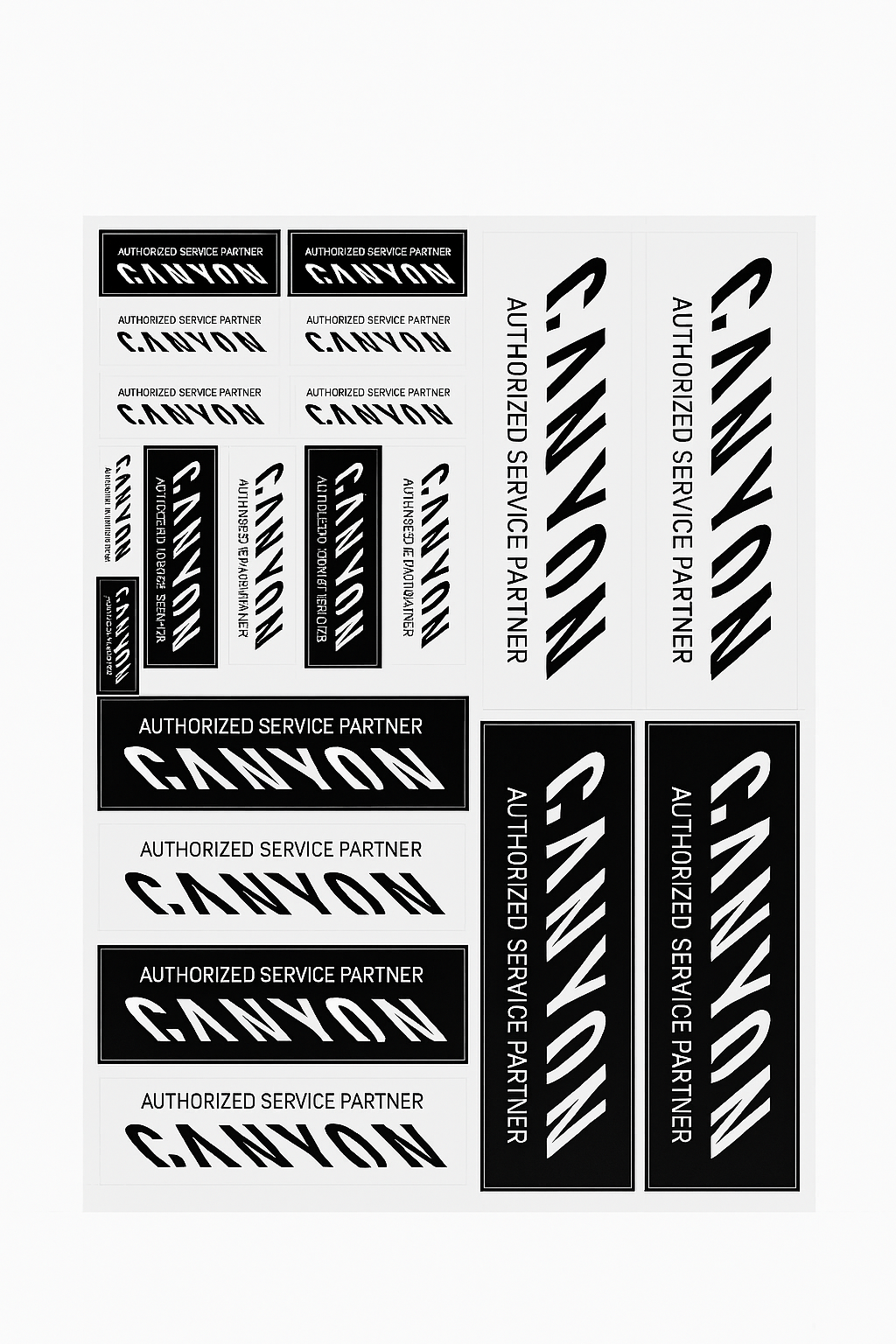 Authorized Service Partner Sticker Sheet – DIN A4