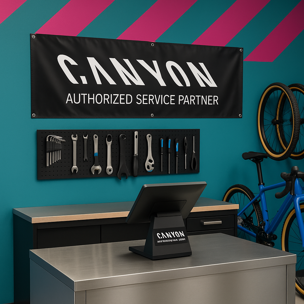 Authorized Service Partner PVC Banner – 150 × 50 cm