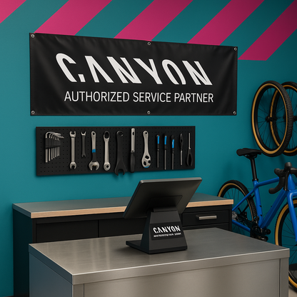 Authorized Service Partner PVC Banner – 150 × 50 cm