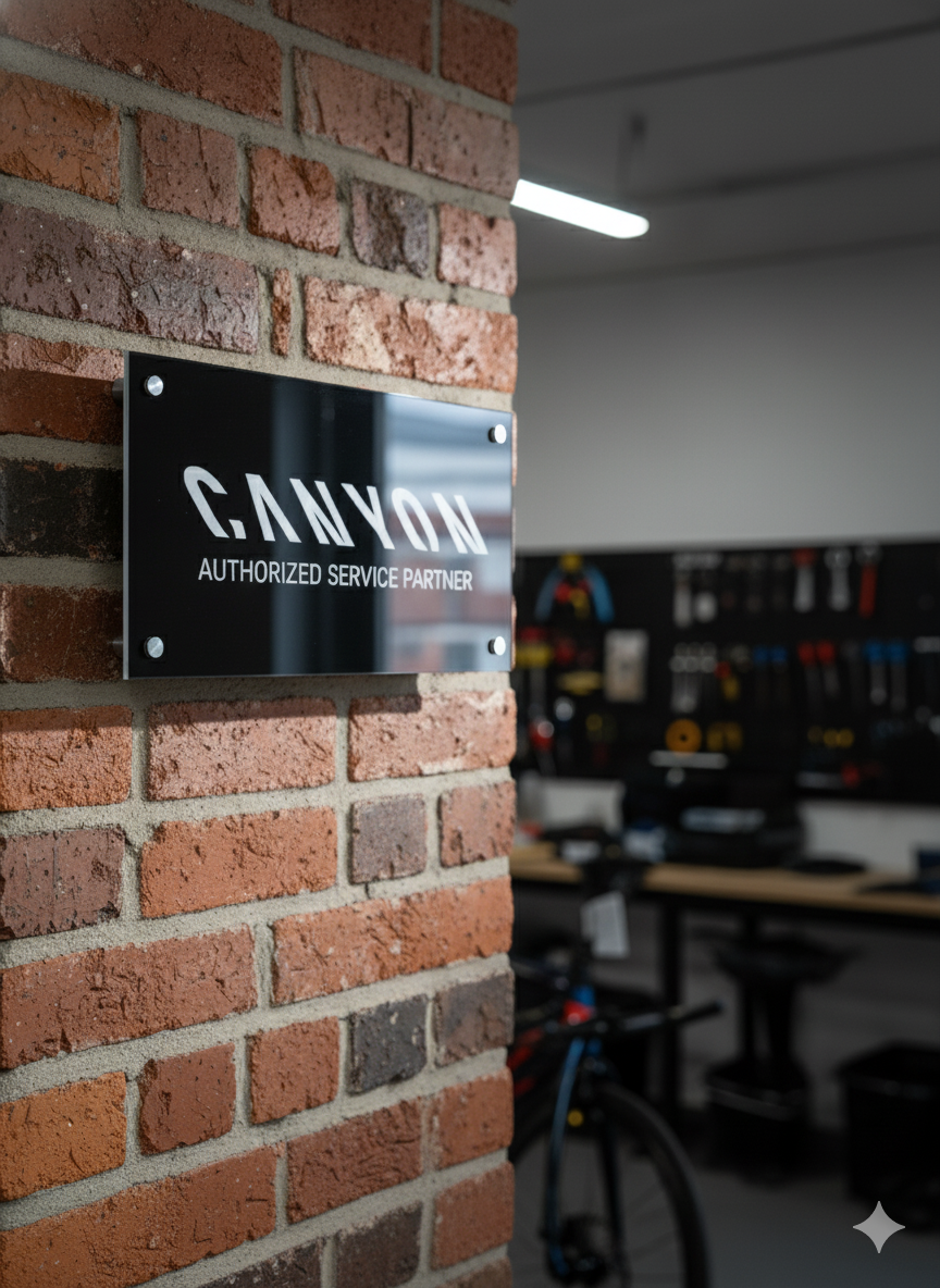 Authorized Service Partner Plexiglass Sign